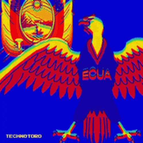 A Poster That Says Vamos Ecua And Ecuador On It GIF
