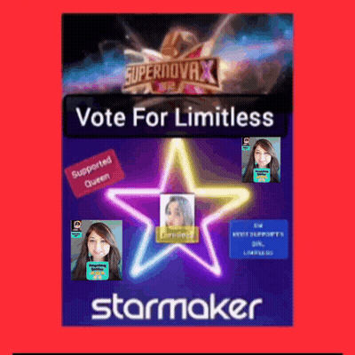 A Poster That Says Vote For Limitless With A Star GIF