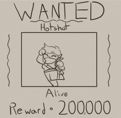 A Poster That Says Wanted Hotshot Alive Reward 20000 GIF