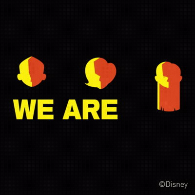 A Poster That Says We Are Incredible With Cartoon Characters GIF