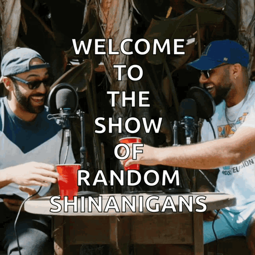 A Poster That Says Welcome To The Show Of Random Shinaigans GIF