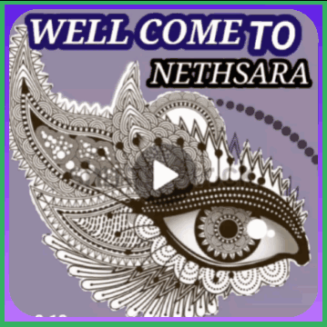 A Poster That Says Well Come To Nethsara With A Drawing Of An Eye GIF