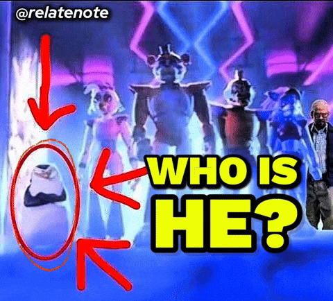 A Poster That Says " Who Is He " With A Picture Of A Man GIF