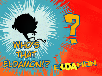 A Poster That Says Who 'S That Eldamon GIF