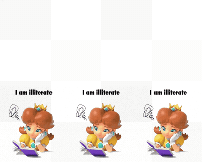 A Poster That Says " Will You Please Stop Sending That Gif To Me In Dms " With Daisy Reading A Book GIF