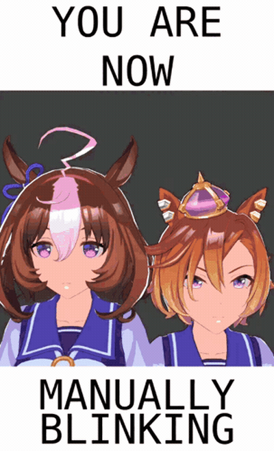 A Poster That Says " You Are Now Manually Blinking " On It GIF