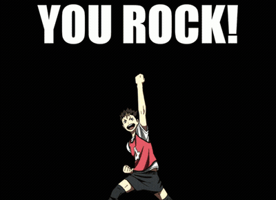 A Poster That Says You Rock With A Yellow Background GIF