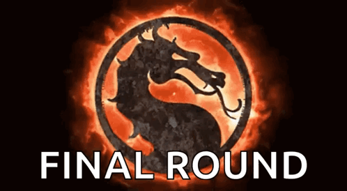 A Poster With A Dragon And The Words Final Round GIF