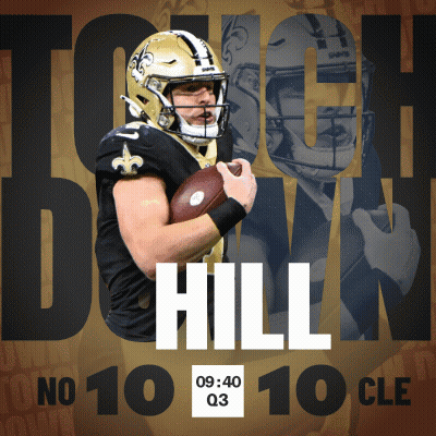 A Poster With A Football Player Holding A Football And The Words Touch Down Hill GIF
