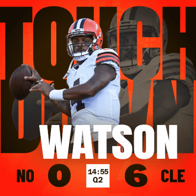 A Poster With A Football Player Named Watson GIF