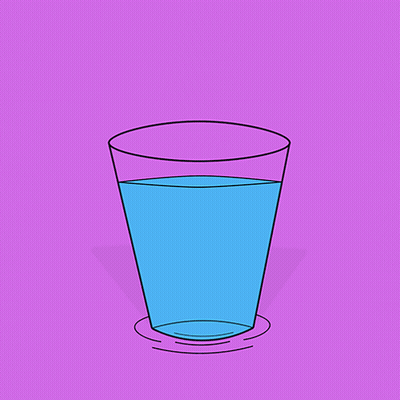 A Poster With A Glass Of Water And The Words Stay Hydrated Public Service Announcement GIF