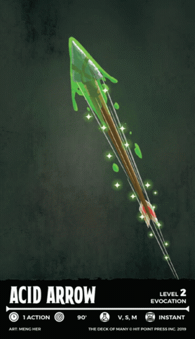 A Poster With A Green Arrow And The Words Acid Arrow On It GIF