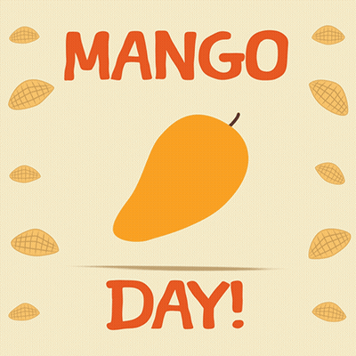 A Poster With A Mango And The Words Mango Day GIF
