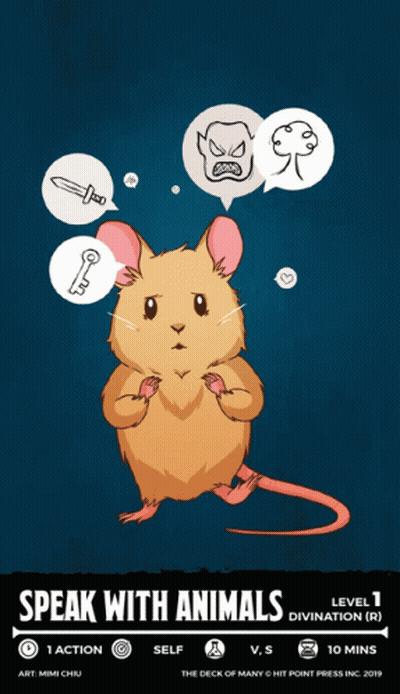 A Poster With A Mouse And The Words Speak With Animals On It GIF