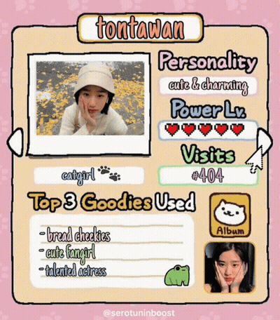 A Poster With A Picture Of A Girl And A List Of Top 3 Goodies Used GIF
