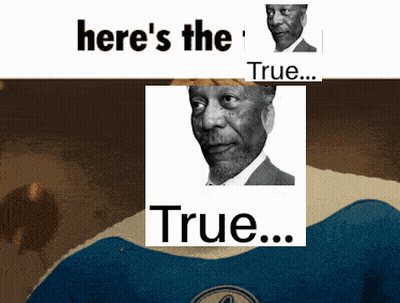 A Poster With A Picture Of A Man And The Words Here 'S The True GIF