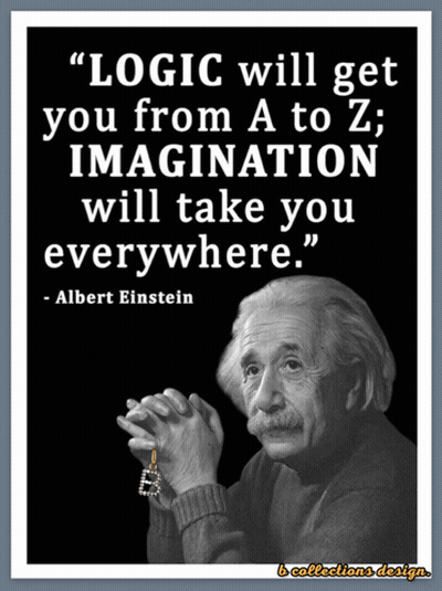 A Poster With A Quote From Albert Einstein GIF