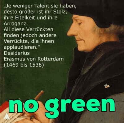 A Poster With A Quote From Erasmus Von Rotterdam On It GIF