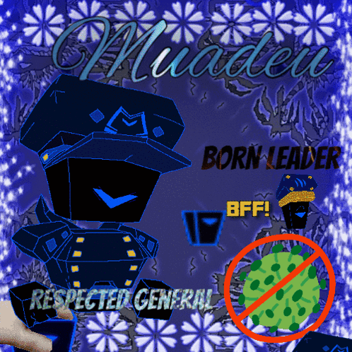 A Poster With A Robot And The Words Born Leader Bff GIF