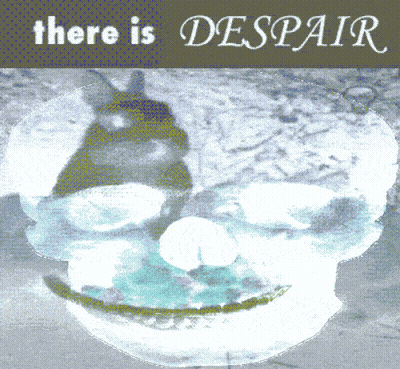 A Poster With A Skull And The Words There Is Despair GIF