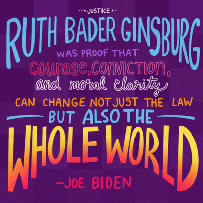 A Poster With Ruth Bader Ginsburg Was Proof That Courage Conviction And Moral Clarity Can Change Not Just The Law But Al GIF