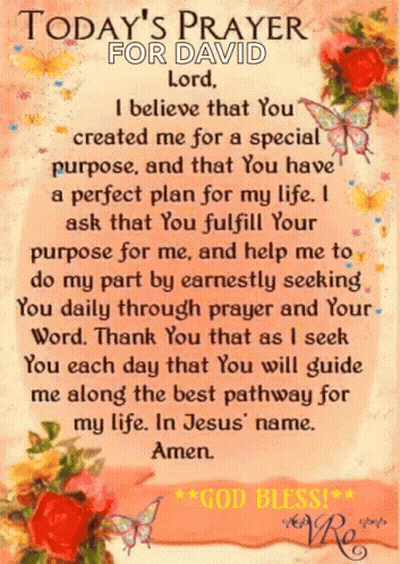 A Prayer For David With Butterflies And Flowers GIF