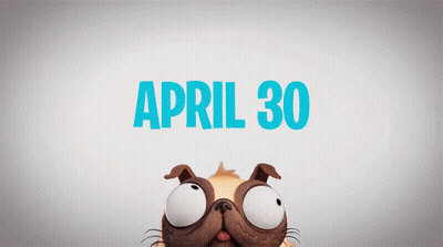 A Pug With Its Mouth Open And The Letter A In Blue GIF