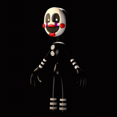 A Puppet With Buttons On Its Arms And Legs Is Smiling GIF