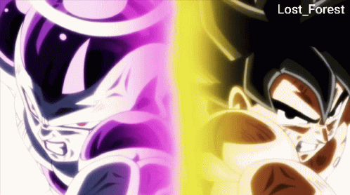A Purple And A Yellow Cartoon Character With The Words Lost Forest On The Bottom Right GIF