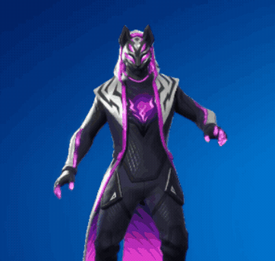 A Purple And Black Character With A Purple Tail GIF