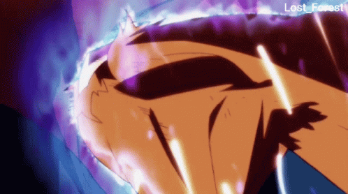 A Purple And Blue Animated Image With The Words Lost Forest At The Top GIF