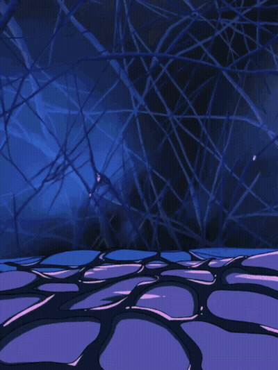 a purple and blue background with a few lines coming out of it
