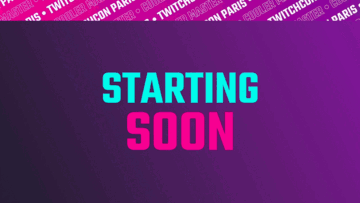 A Purple And Blue Background With The Words Starting Soon On It GIF