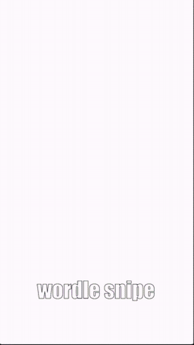 A Purple And Blue Background With The Words Wordle Snipe At The Top GIF