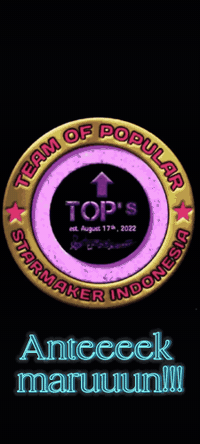 A Purple And Gold Circle With The Words Team Of Popular On It GIF