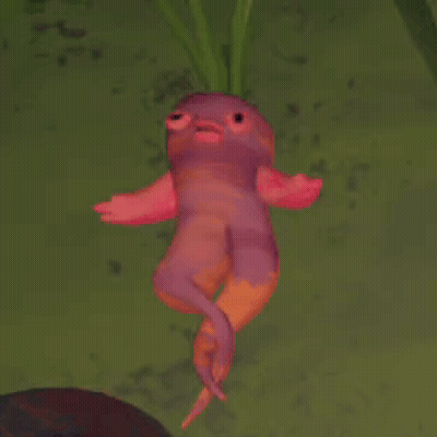 A Purple And Orange Cartoon Character Is Flying Through The Air . GIF