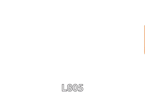 A Purple And Orange Fedex Logo With The Number L805 Below It GIF