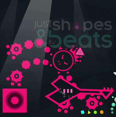 A Purple And Pink Graphic With The Words Shapes & Beats On The Bottom GIF