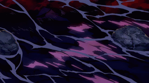 A Purple And Red Background With A Few Rocks GIF