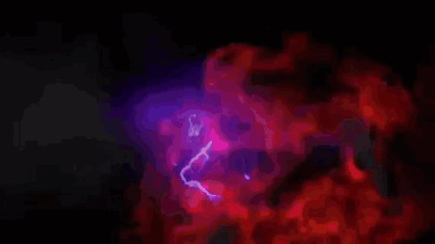 A Purple And Red Background With The Words `` Get Ready For The Next Future '' On It . GIF