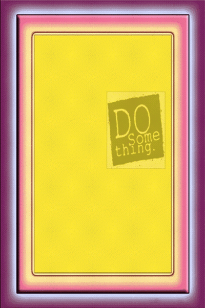 A Purple And Yellow Frame With The Word Action On It GIF