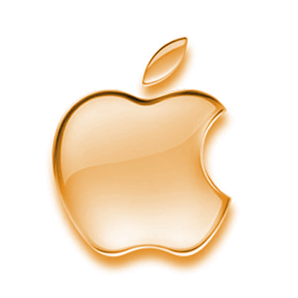 a purple apple on a white background with a leaf