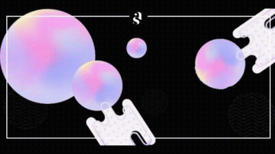 A Purple Background With A Few Bubbles And The Word Lana On It GIF