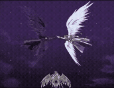 A Purple Background With A Few White Clouds GIF