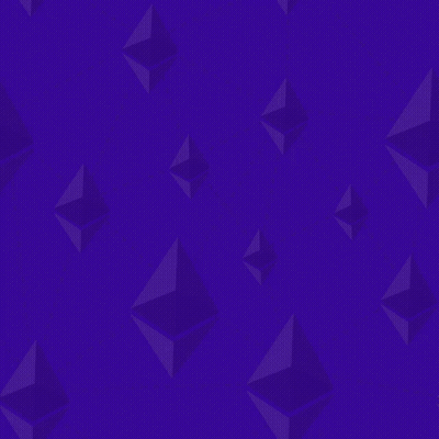 A Purple Background With A Gold Coin That Says Ethereum On It GIF