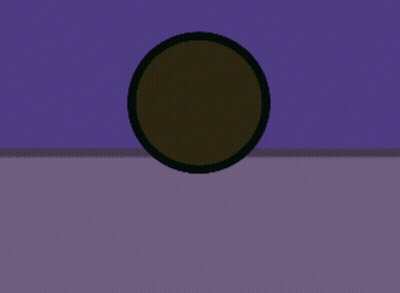 A Purple Background With A Green Circle And A Drop Of Water GIF