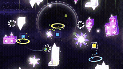 A Purple Background With A Lot Of Geometric Shapes On It GIF