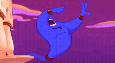 A Purple Background With A Person Flying In The Distance GIF