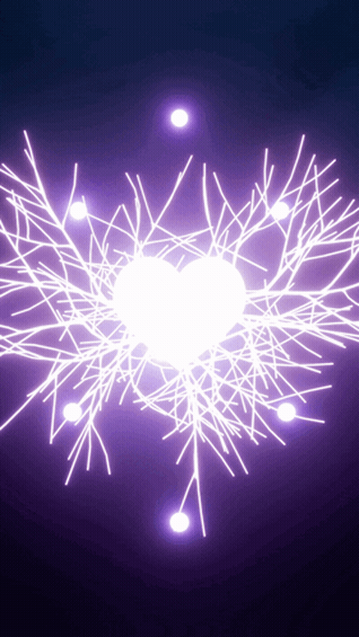 A Purple Background With A White Heart Shaped Object GIF