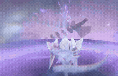 A Purple Background With A White Object In The Foreground . GIF